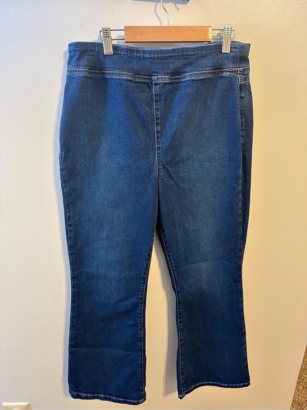 We The Free Penny Pull-On Flare Jeans Blue Large